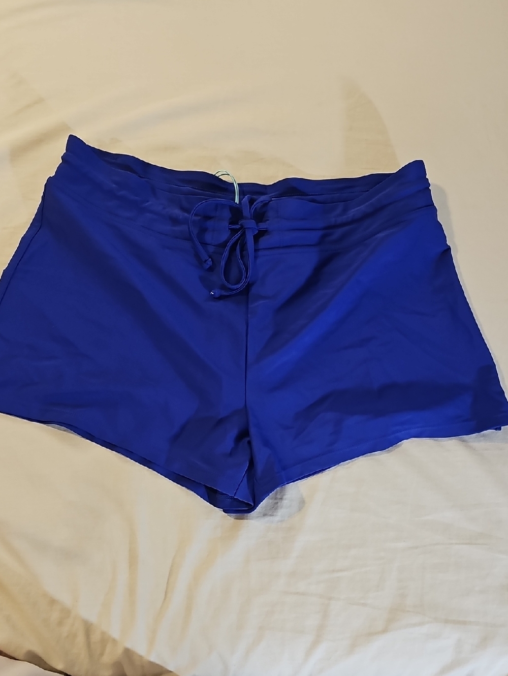 Kona Sol Electric Blue Athletic Swim Shorts with Drawstring Waist